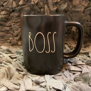 BRAND NEW RAE DUNN BOSS BLACK COFFEE MUG